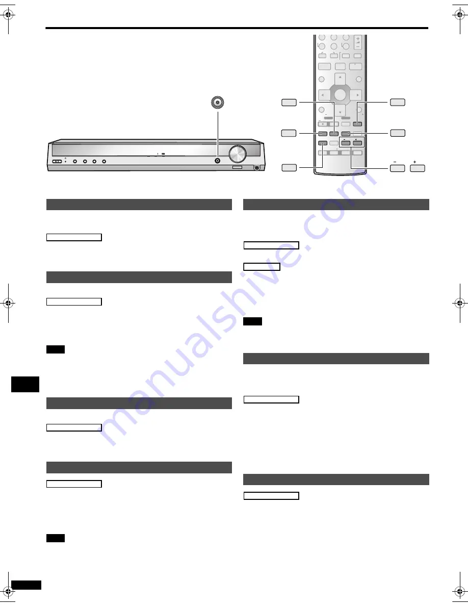 Panasonic SCHT17 - A/V RECEIVER Operating Instructions Manual Download Page 20