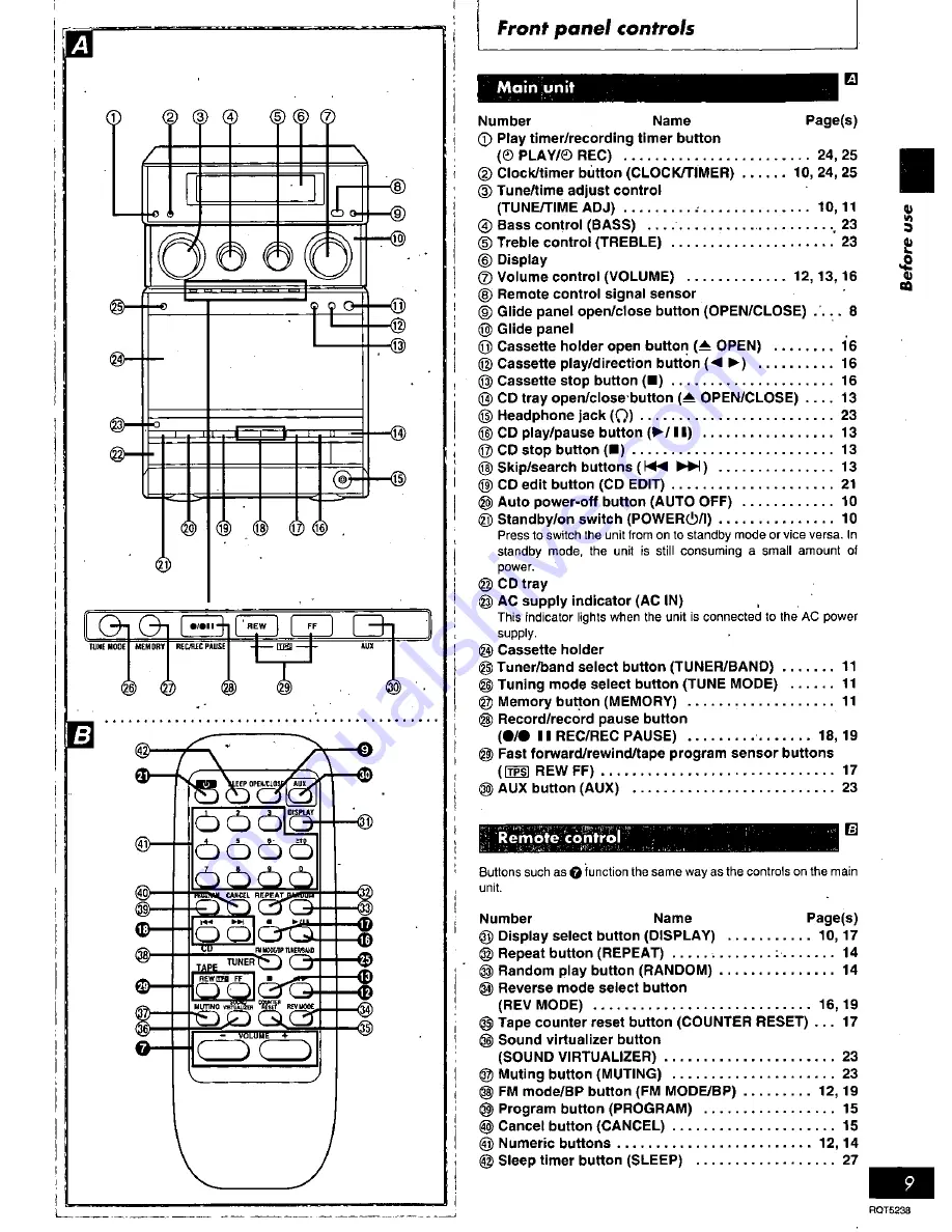 Panasonic SCPM22 - CD STEREO SYSTEM Operating Instructions Manual Download Page 9