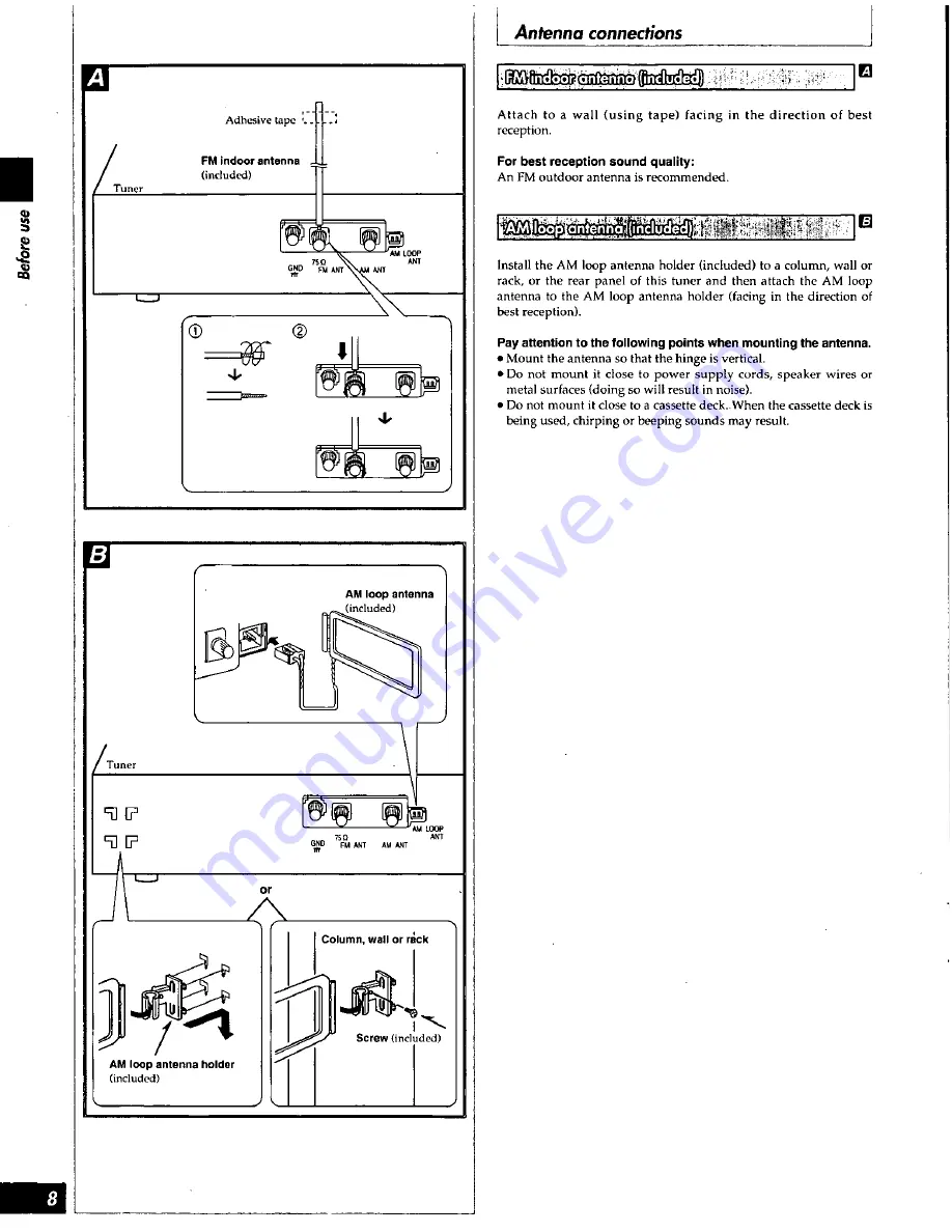 Panasonic SCS3050 - HES SYSTEM Operating Manual Download Page 8