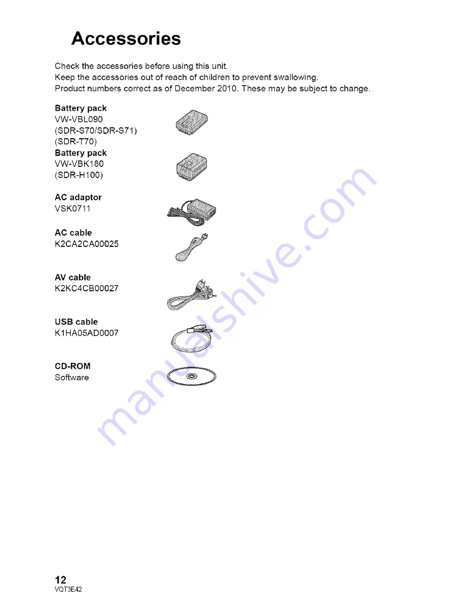 Panasonic SDR-S71PC Скачать руководство пользователя страница 12