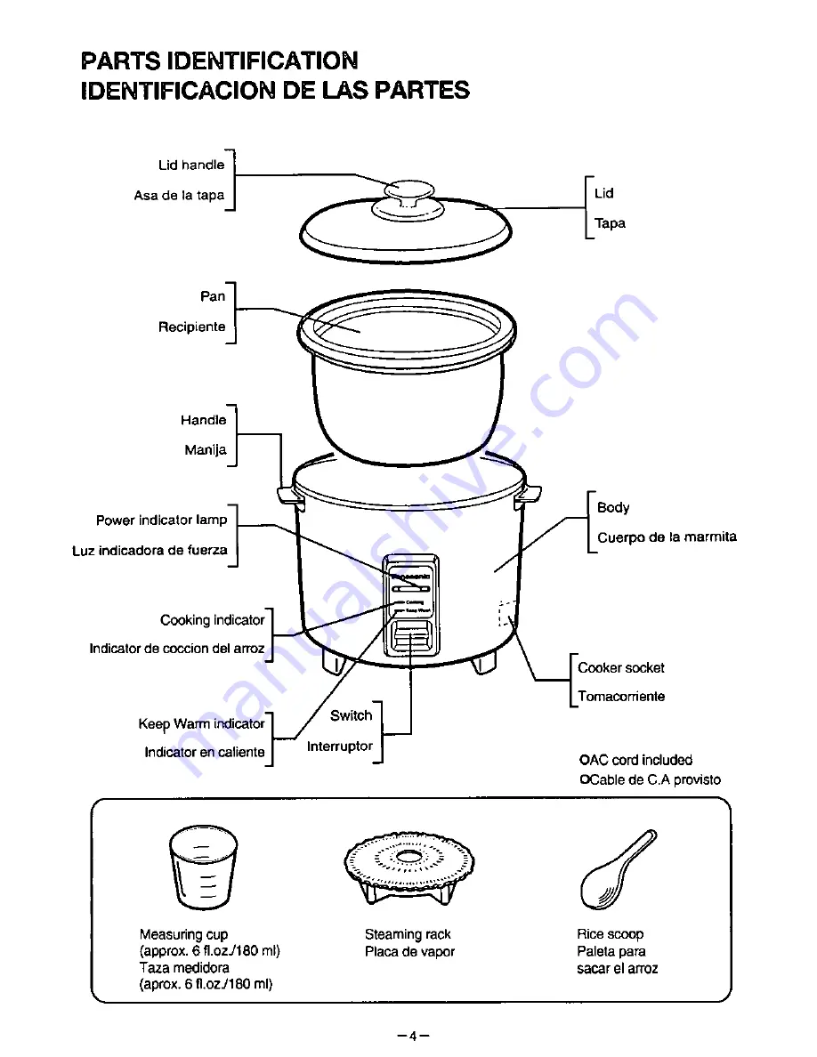 Panasonic SR-W15FSP Operating Instructions Manual Download Page 5