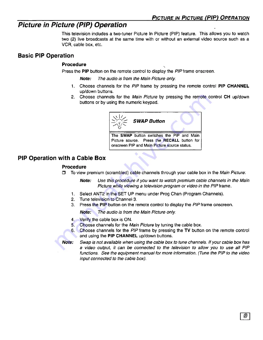 Panasonic SuperFlat CT-36SF36 Operating Manual Download Page 11