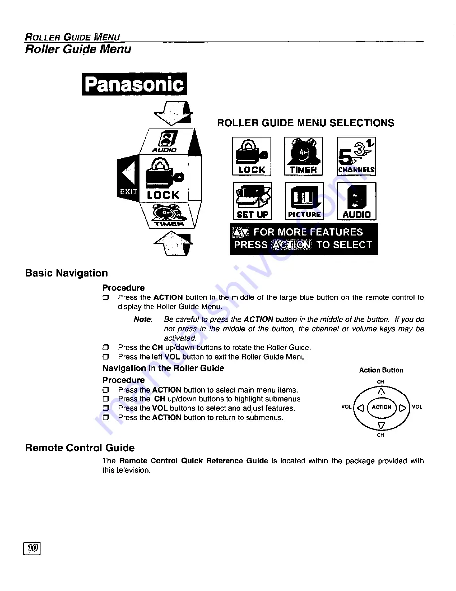 Panasonic SuperFlat CT-36SF36 Operating Manual Download Page 12