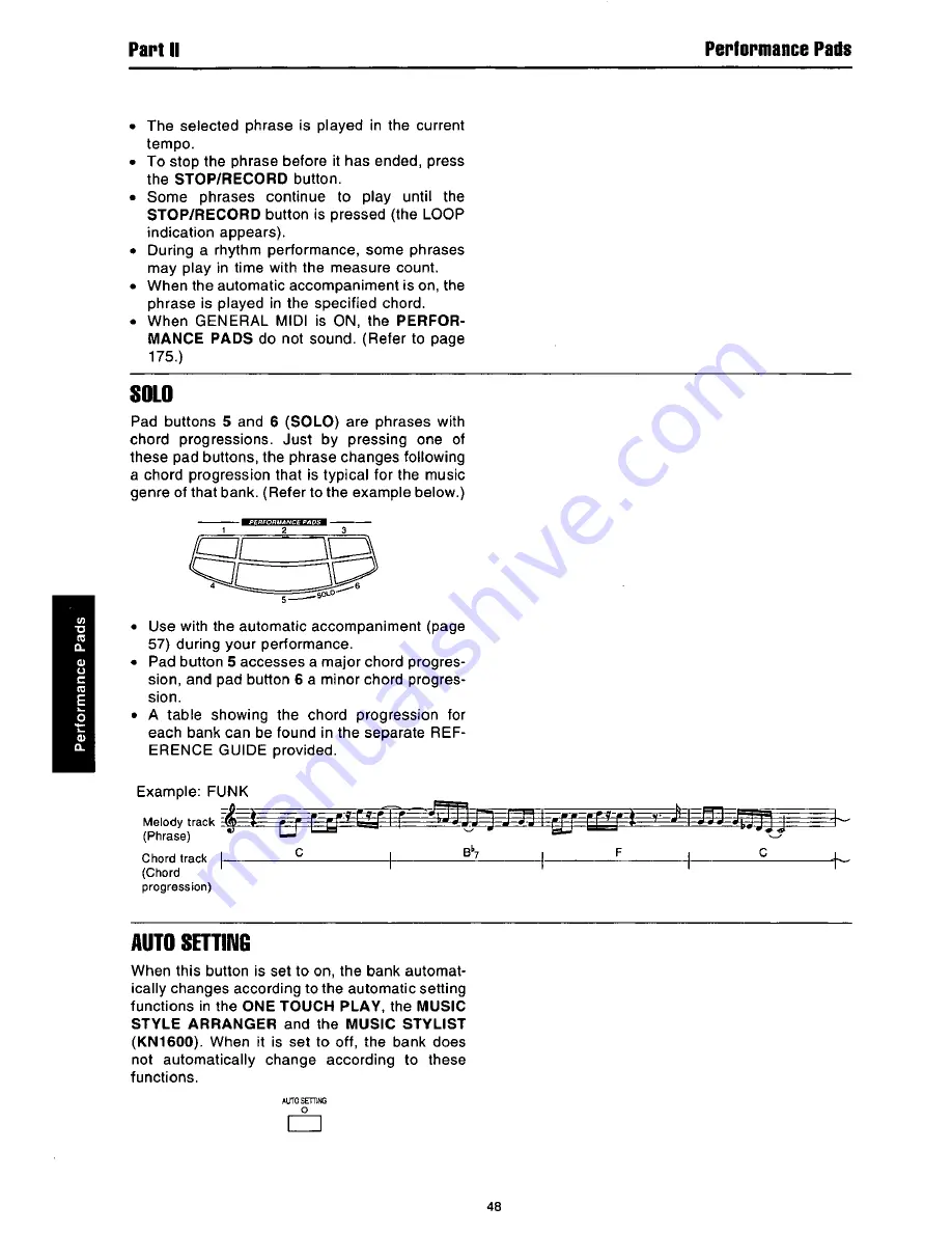 Panasonic SXKN1600 - ELECTRONIC KEYBOARD Скачать руководство пользователя страница 48