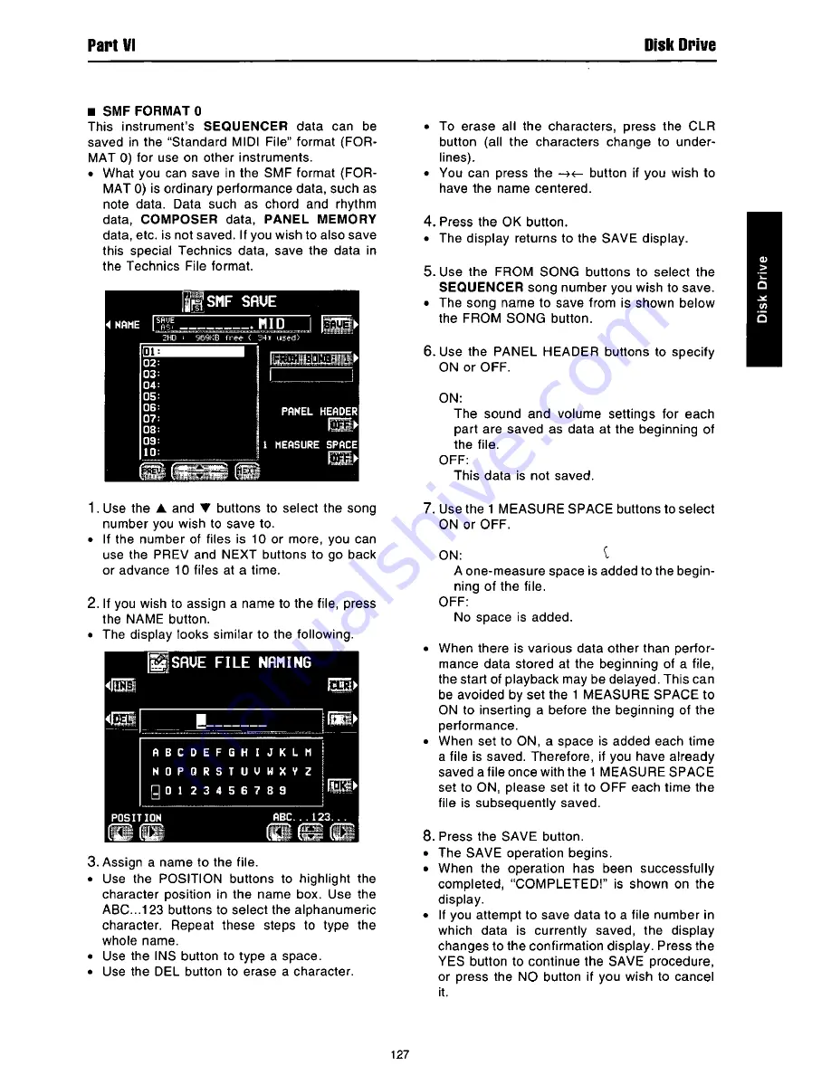 Panasonic SXKN1600 - ELECTRONIC KEYBOARD Owner'S Manual Download Page 127