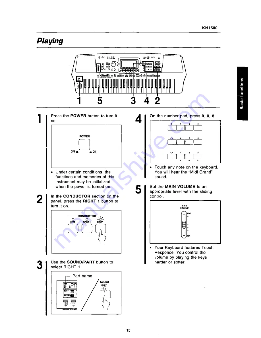 Panasonic SXKN930 - ELECTRONIC KEYBOARD Owner'S Manual Download Page 17