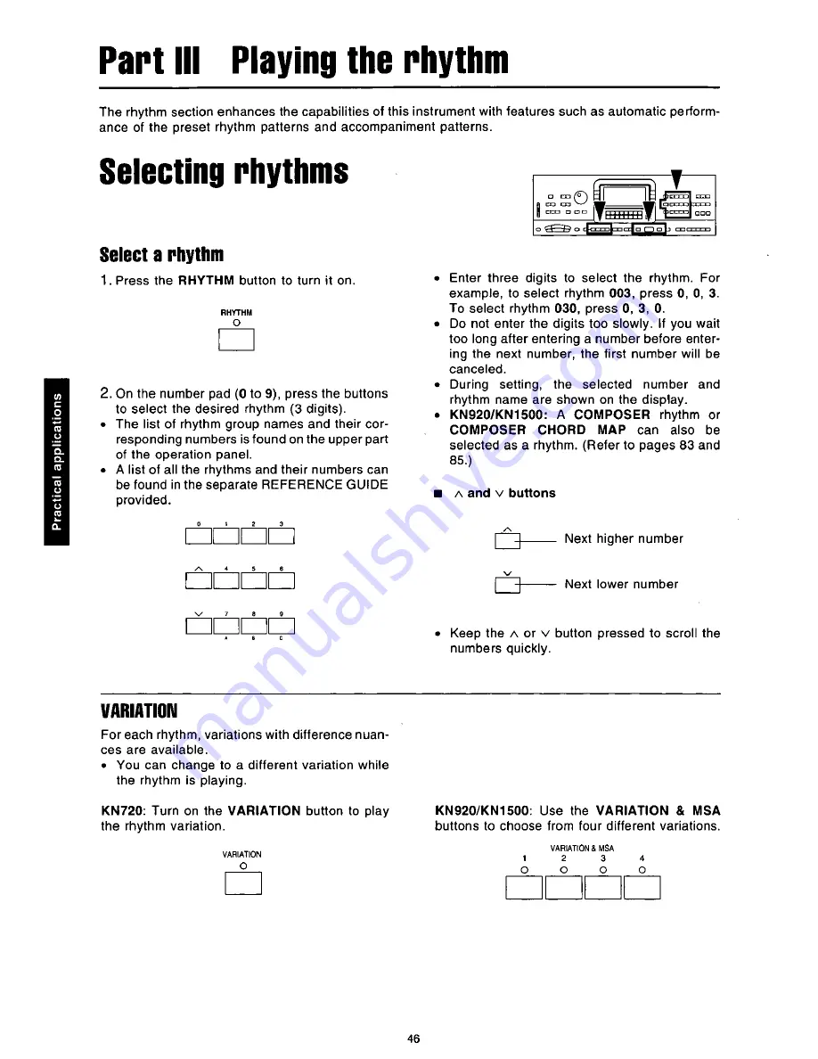 Panasonic SXKN930 - ELECTRONIC KEYBOARD Owner'S Manual Download Page 48