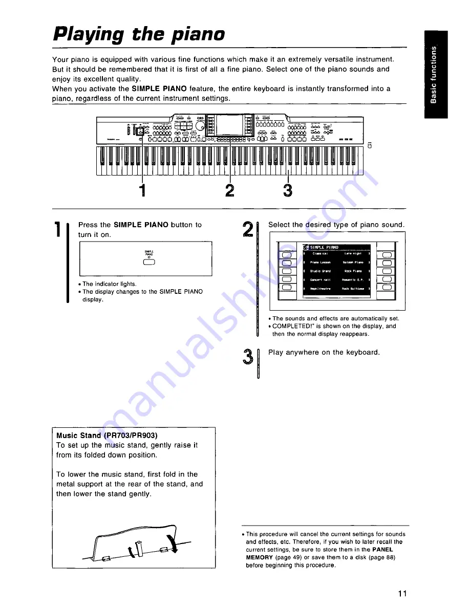 Panasonic SXPR603M - ENSEMBLE PIANO Скачать руководство пользователя страница 11