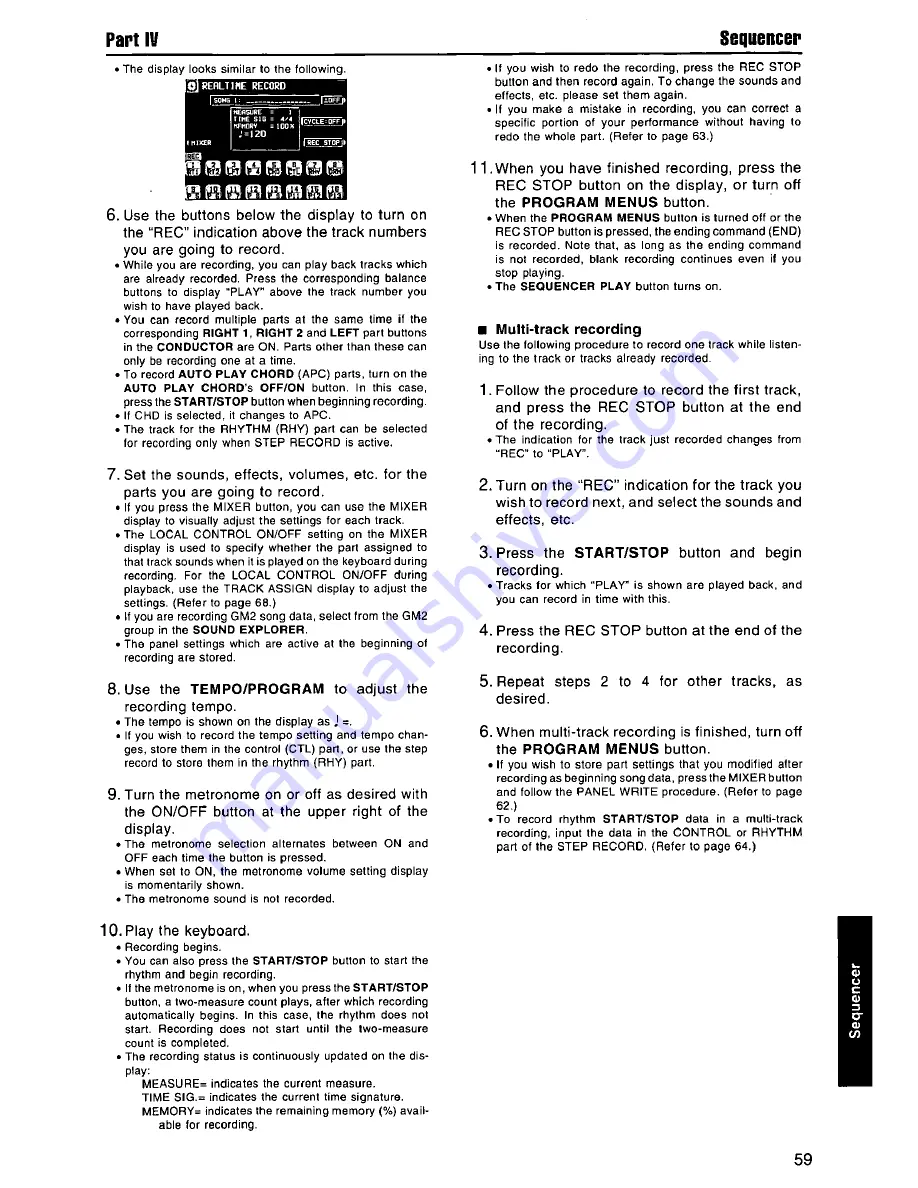 Panasonic SXPR603M - ENSEMBLE PIANO Operating Manual Download Page 59