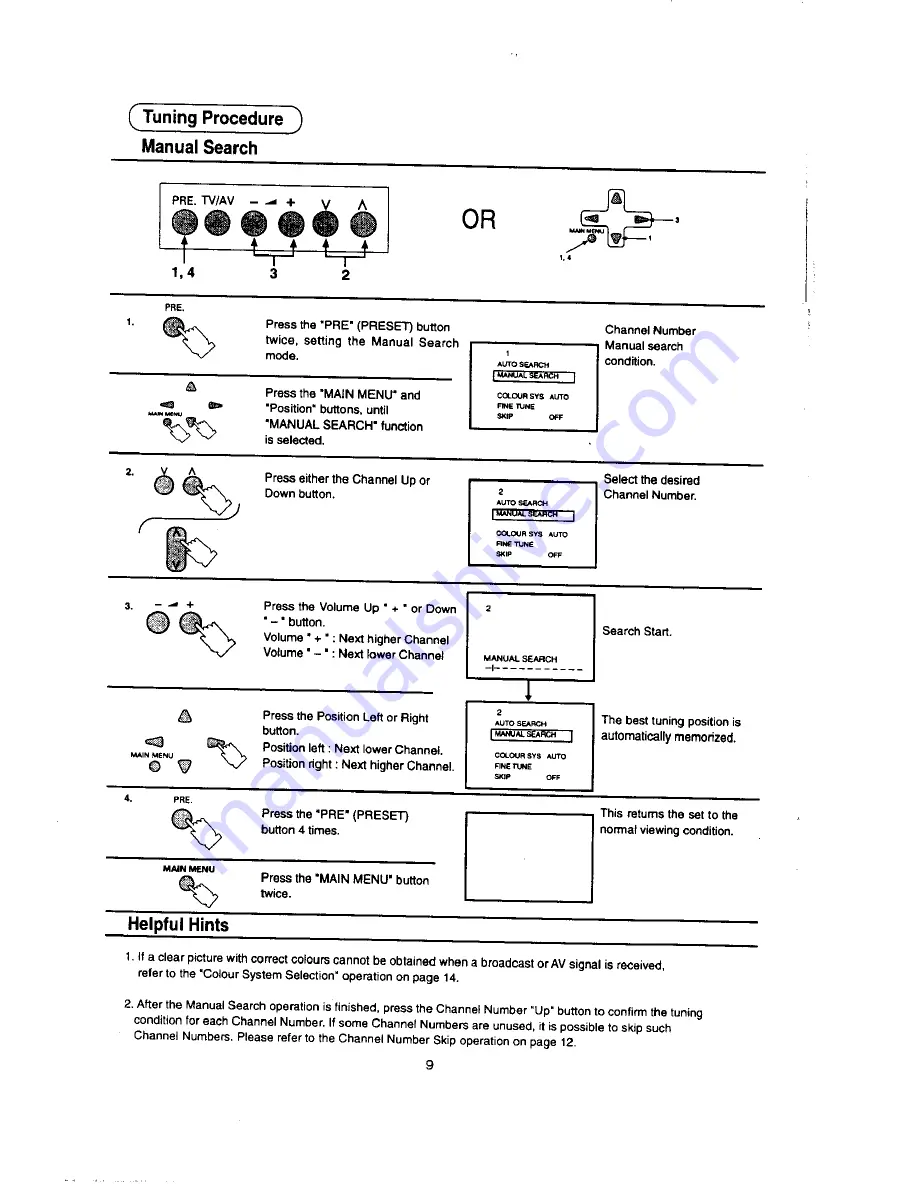 Panasonic TC-20S10M2 Operating	 Instruction Download Page 10