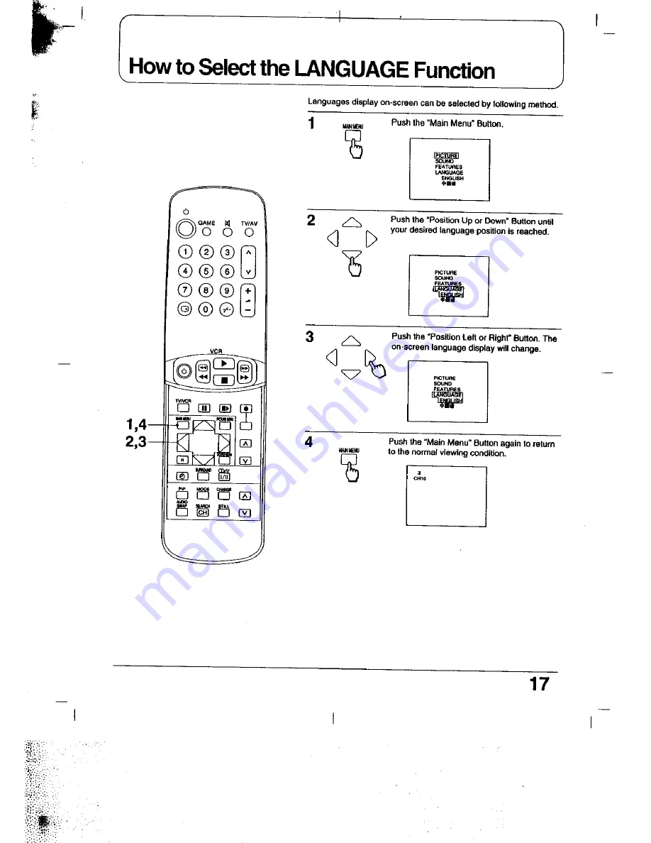 Panasonic TC-29GF30 series Operating Instructions Manual Download Page 17