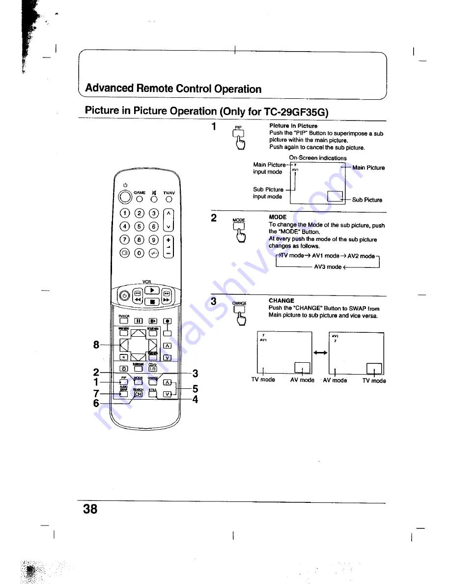 Panasonic TC-29GF30 series Скачать руководство пользователя страница 38