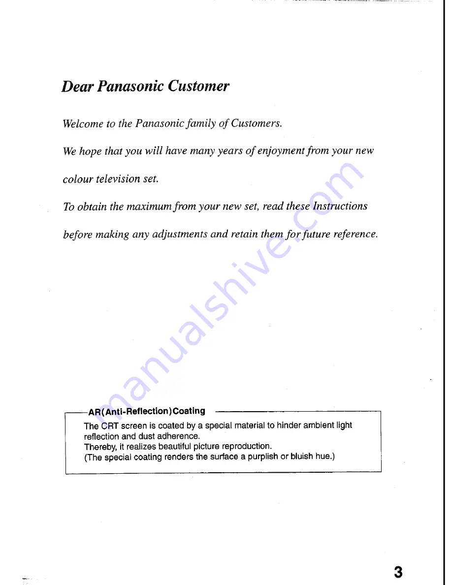 Panasonic TC-33V30H Operating Instrucktions Download Page 2