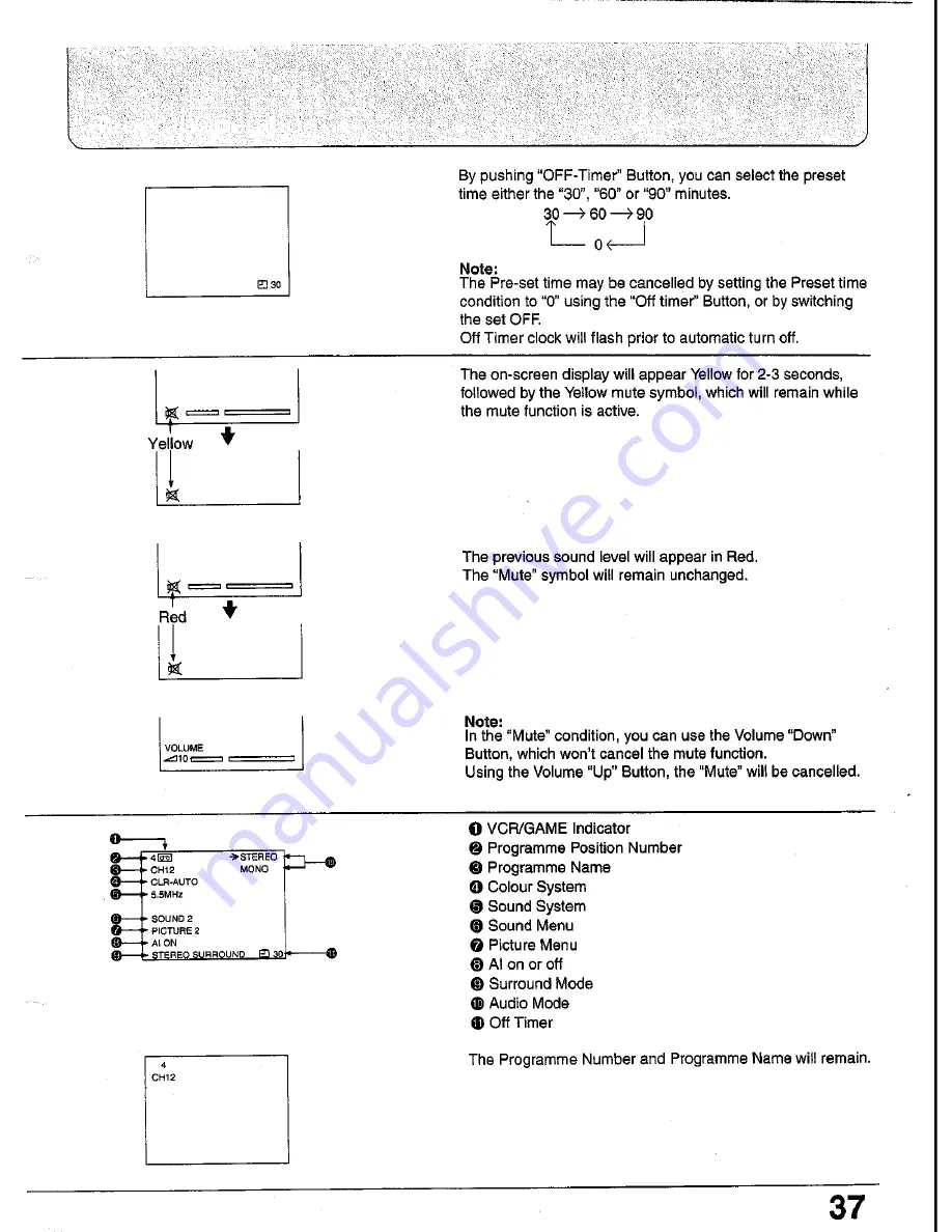 Panasonic TC-33V30H Operating Instrucktions Download Page 36