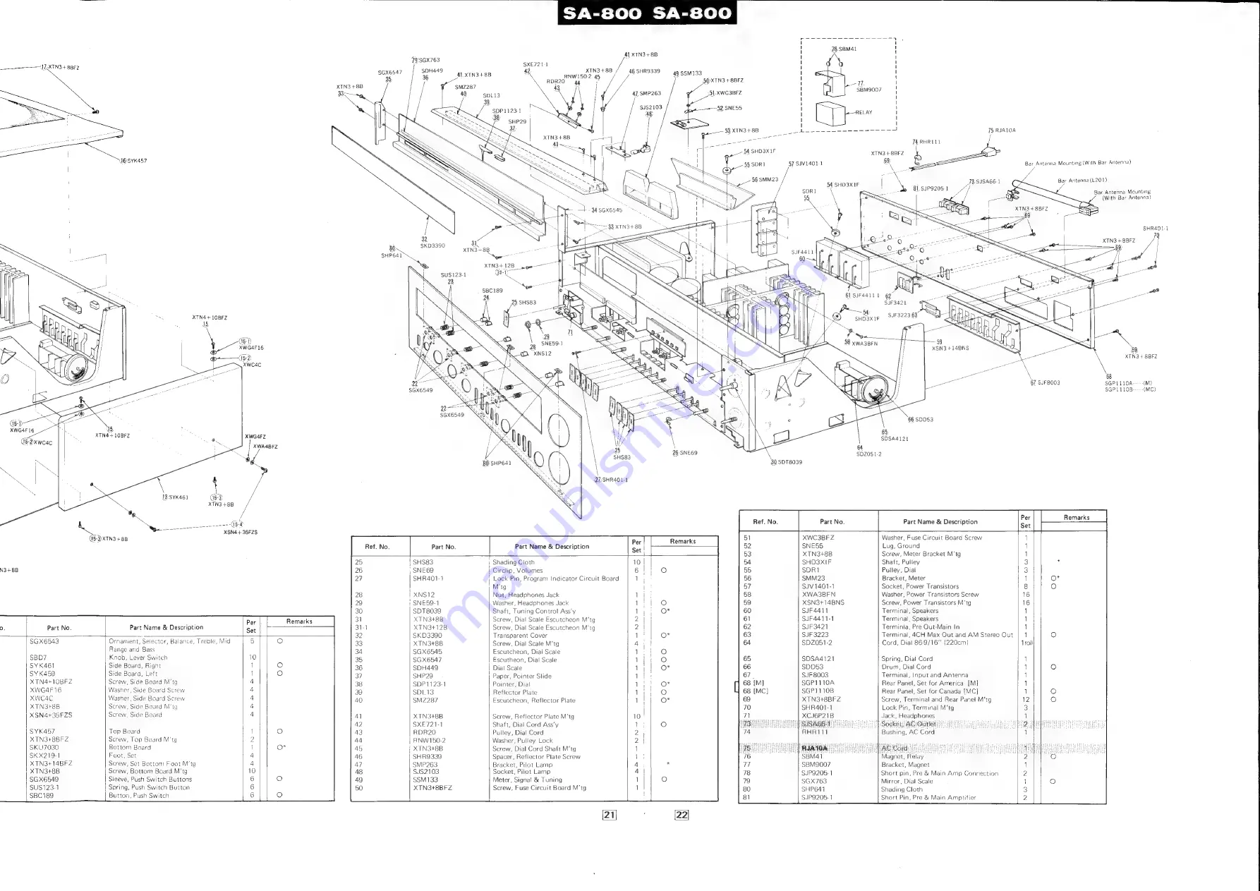 Panasonic Technics SA-800 Service Manual Download Page 18