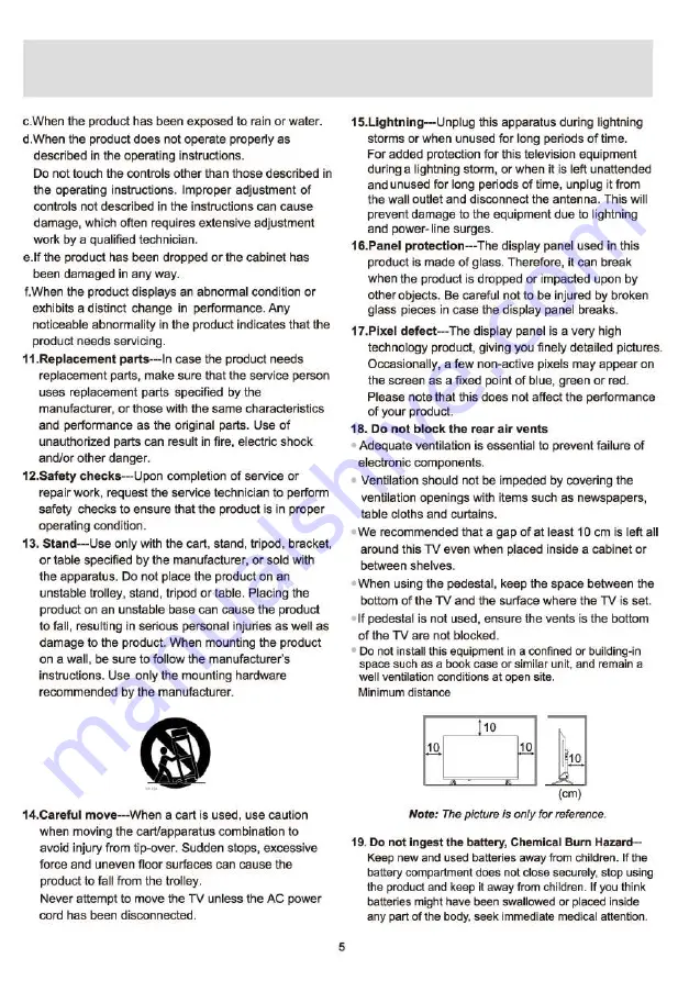 Panasonic TH-32HSSSOK Operating Instructions Manual Download Page 5