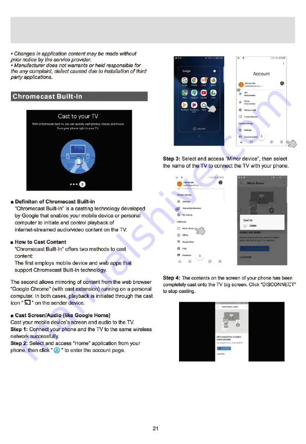 Panasonic TH-32HSSSOK Operating Instructions Manual Download Page 21