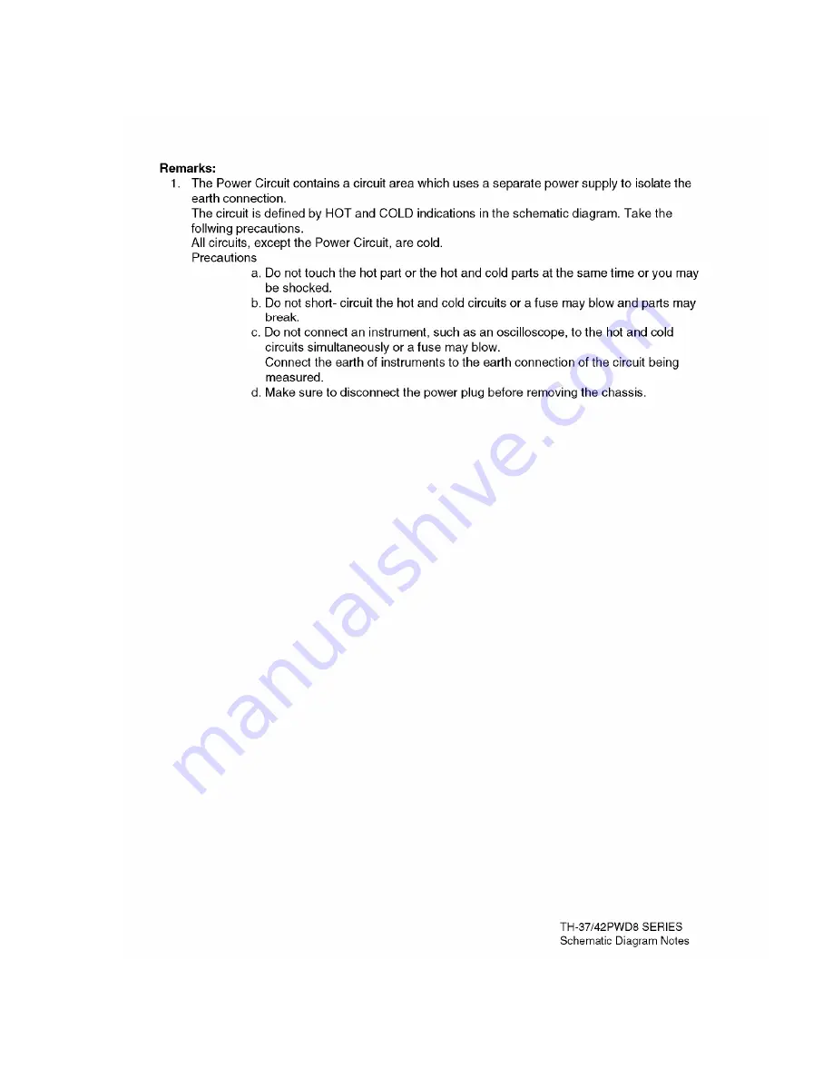 Panasonic TH-42PWD8WK Service Manual Download Page 68