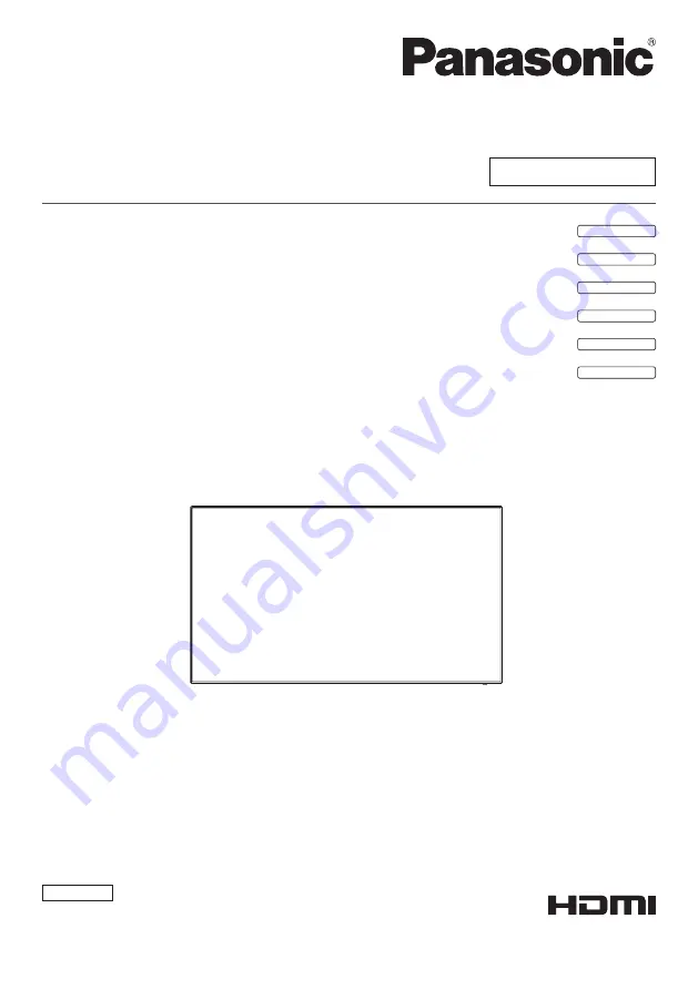 Panasonic th-49lf8w Скачать руководство пользователя страница 1