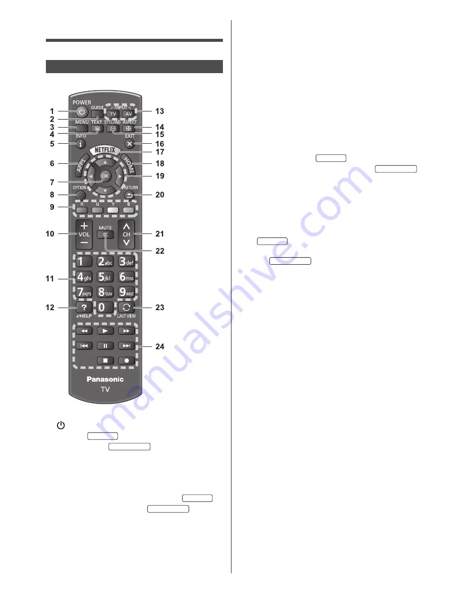 Panasonic TH-50DX700A Operating Instructions Manual Download Page 18