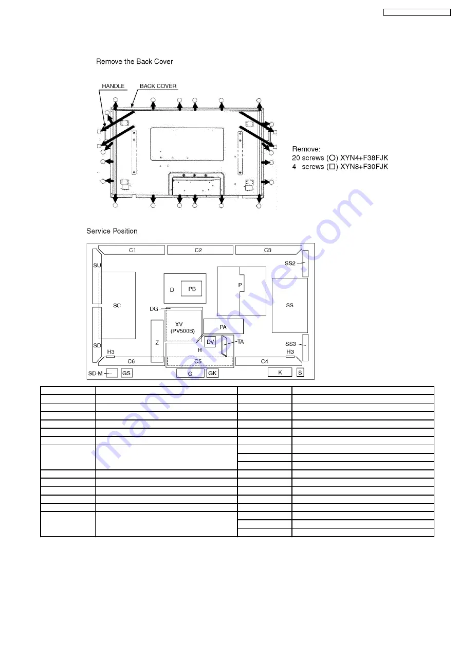 Panasonic TH-65PV500E Service Manual Download Page 9