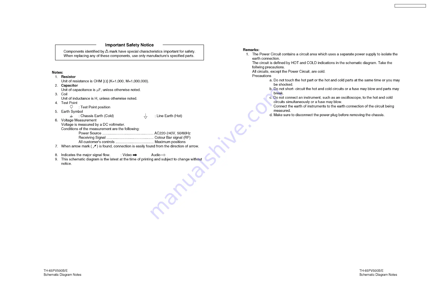 Panasonic TH-65PV500E Service Manual Download Page 79