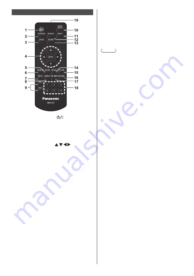 Panasonic TH-80SF2HU Operating Instructions Manual Download Page 18