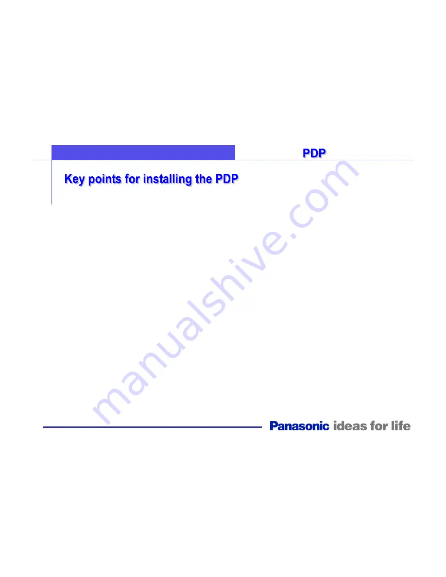 Panasonic TH-85PF12UK Installation Manual Download Page 3