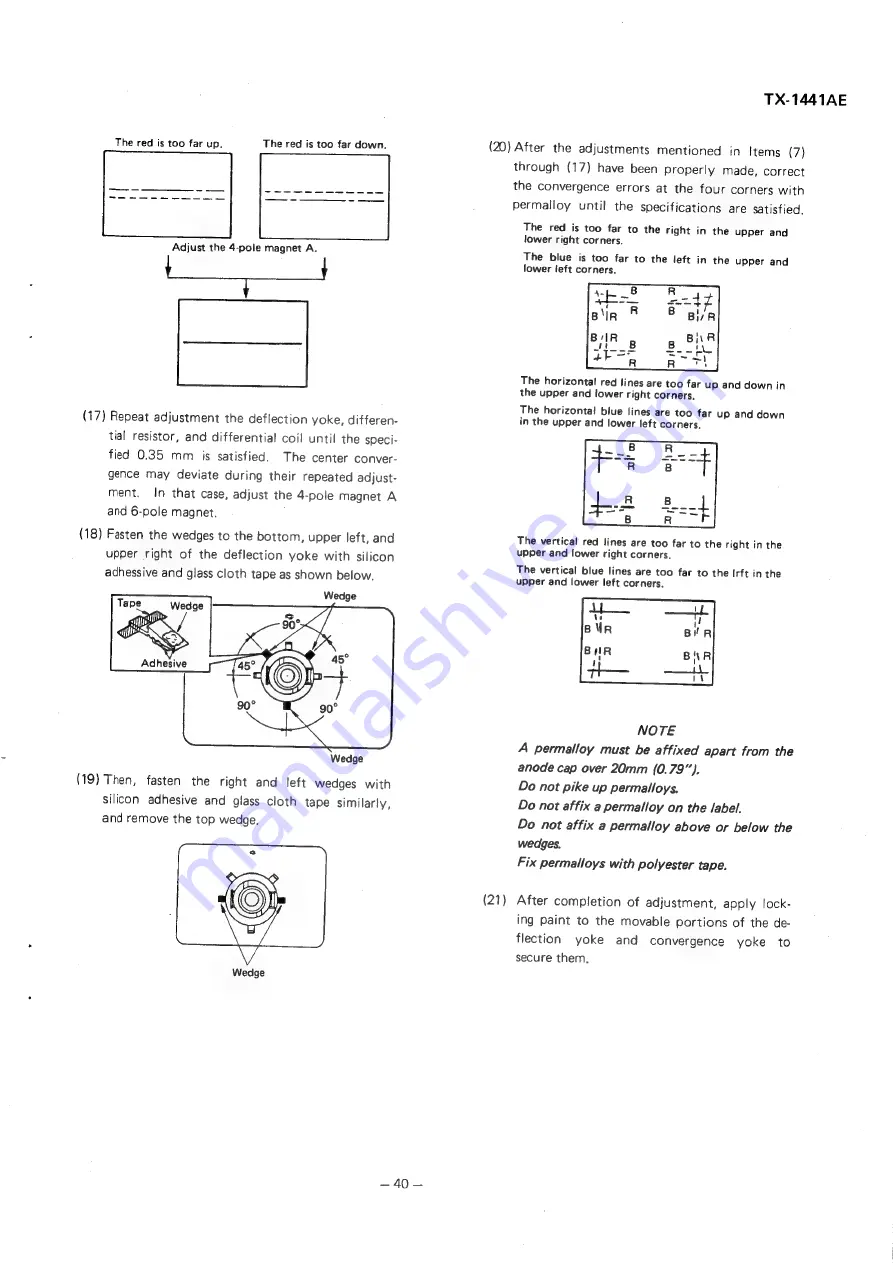 Panasonic TX-1441AE Service Manual Download Page 41