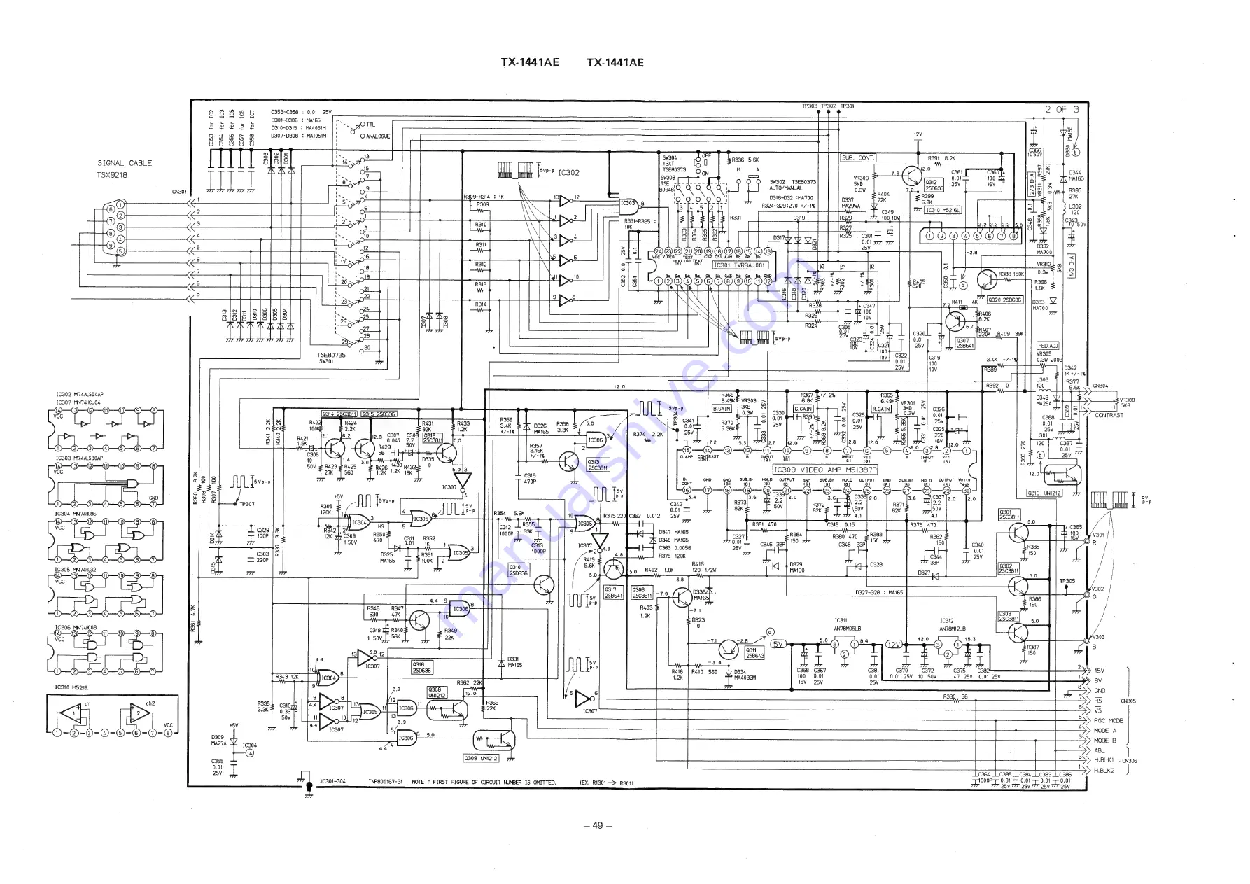 Panasonic TX-1441AE Service Manual Download Page 50