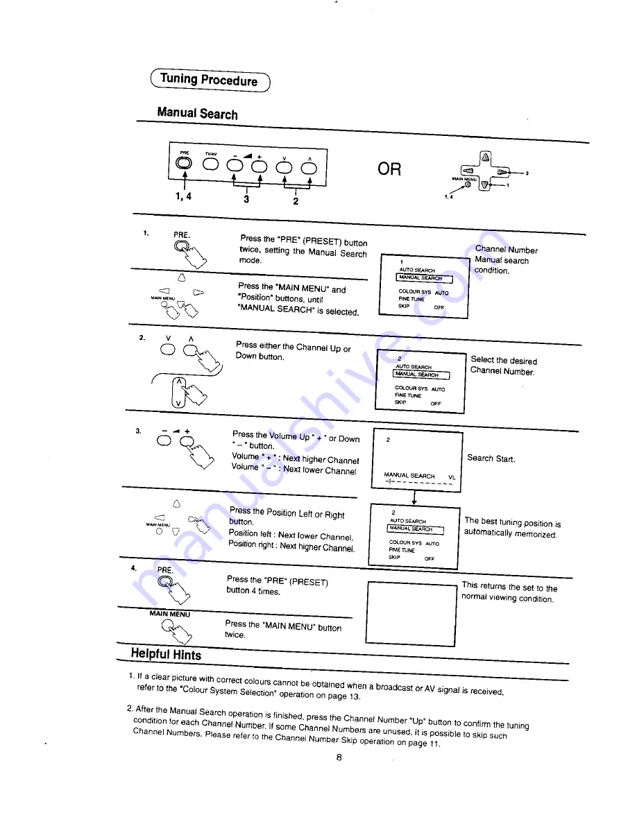 Panasonic TX-21ST15M Operating	 Instruction Download Page 9