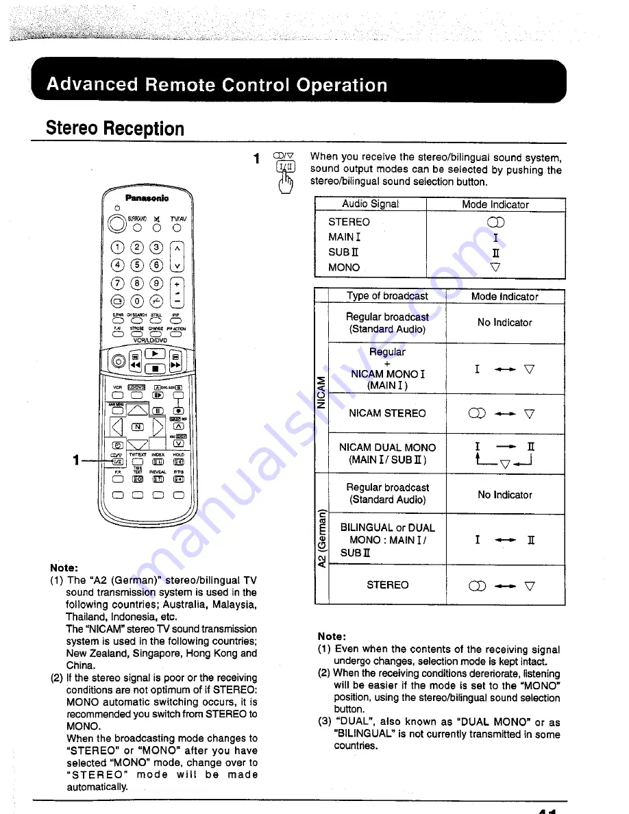 Panasonic TX-51P15 Series Operating Instructions Manual Download Page 41