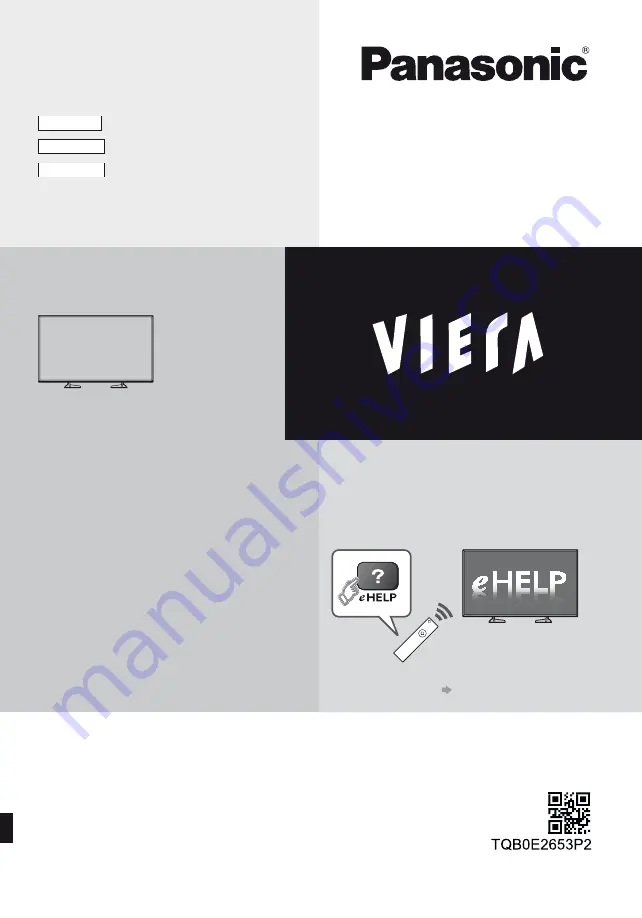 Panasonic TX-55DXU601 Operating Instructions Manual Download Page 1