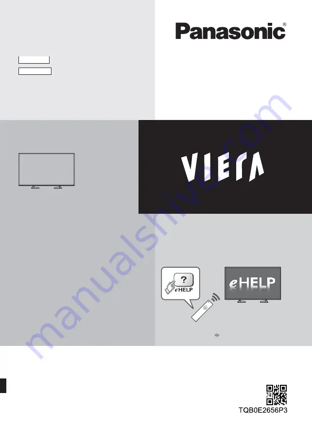 Panasonic TX-55DXW654 Operating Instructions Manual Download Page 1