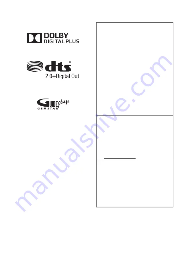 Panasonic TX-L50B6E Operating Instructions Manual Download Page 2