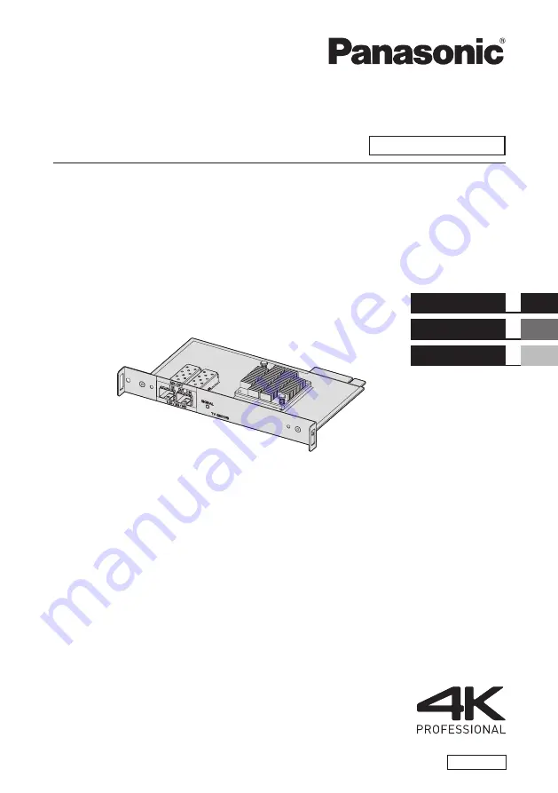 Panasonic TY-SB01F Operating Instructions Manual Download Page 1