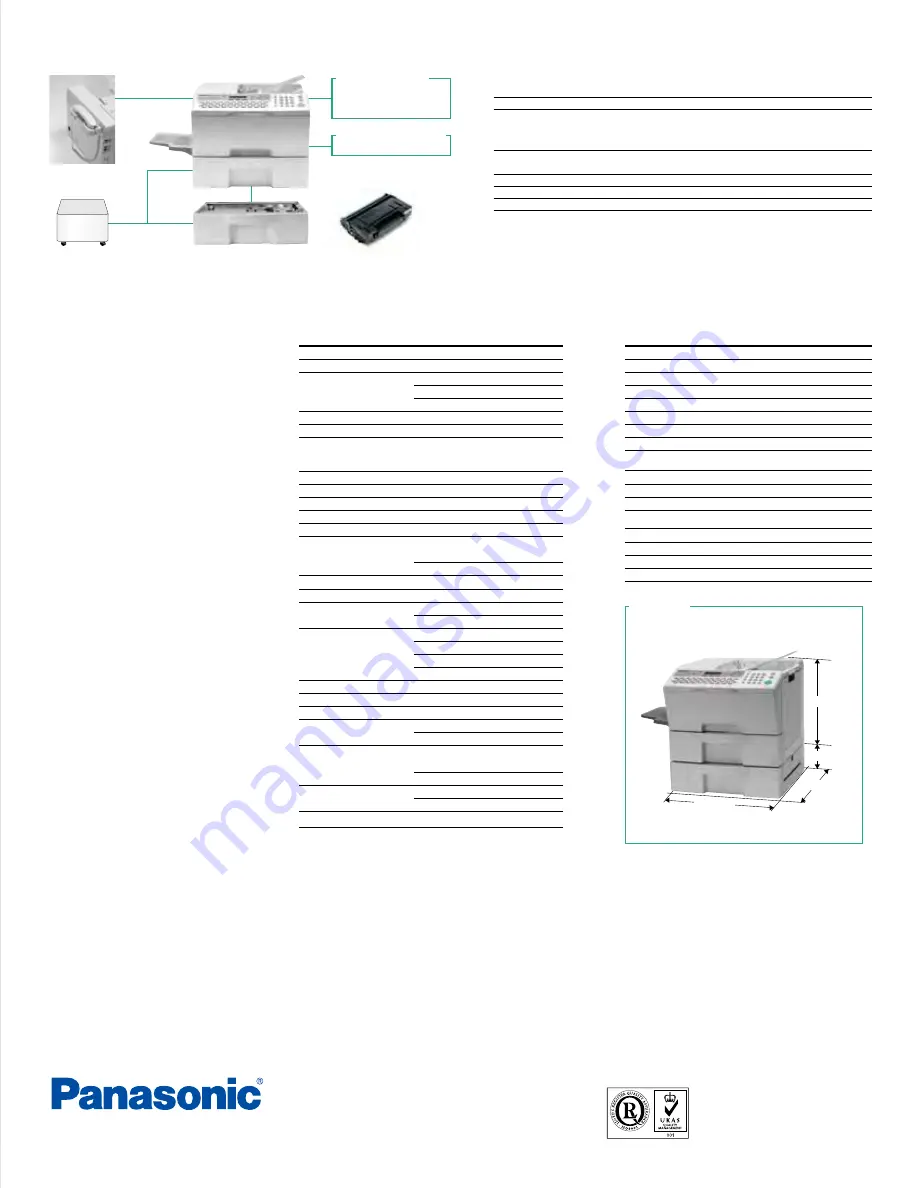 Panasonic UF 8200 - Panafax - Multifunction Specification Download Page 6