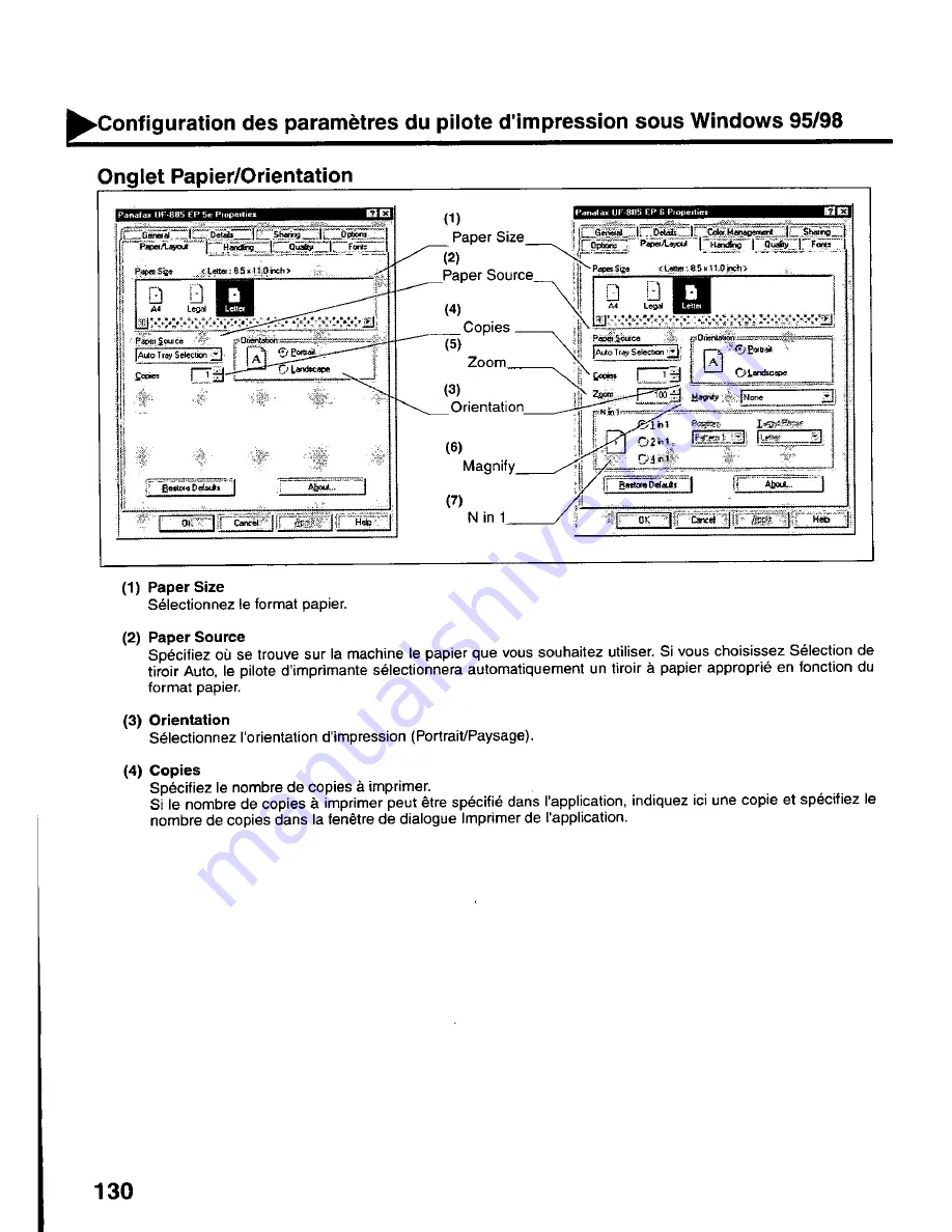 Panasonic UF 890 - Panafax B/W Laser Скачать руководство пользователя страница 132