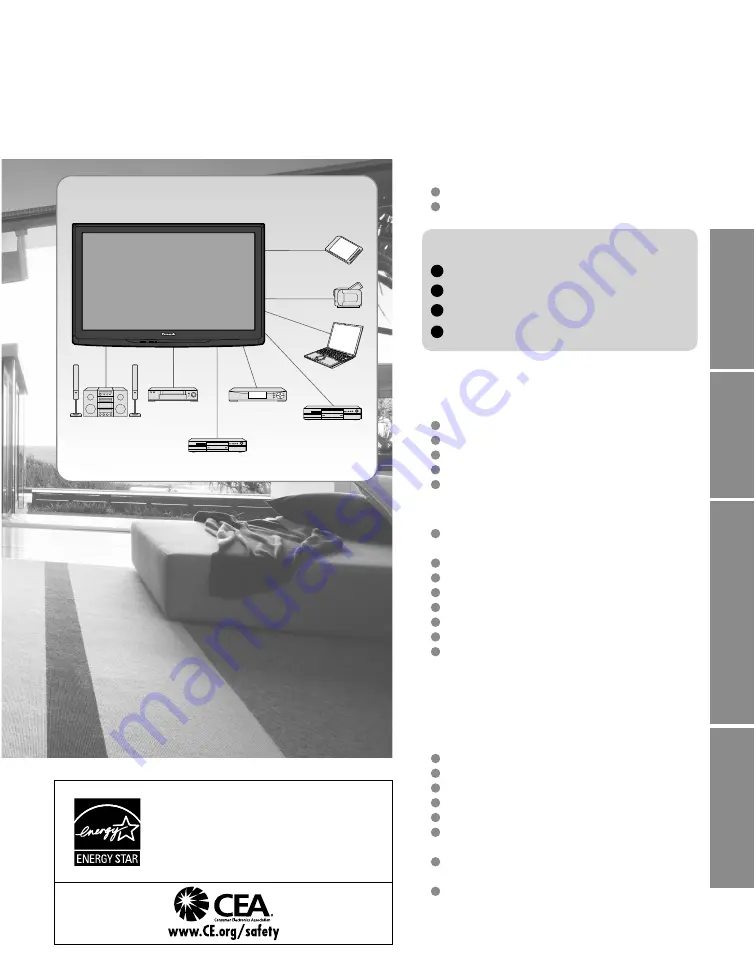 Panasonic Viera TC-50PX14 Скачать руководство пользователя страница 3