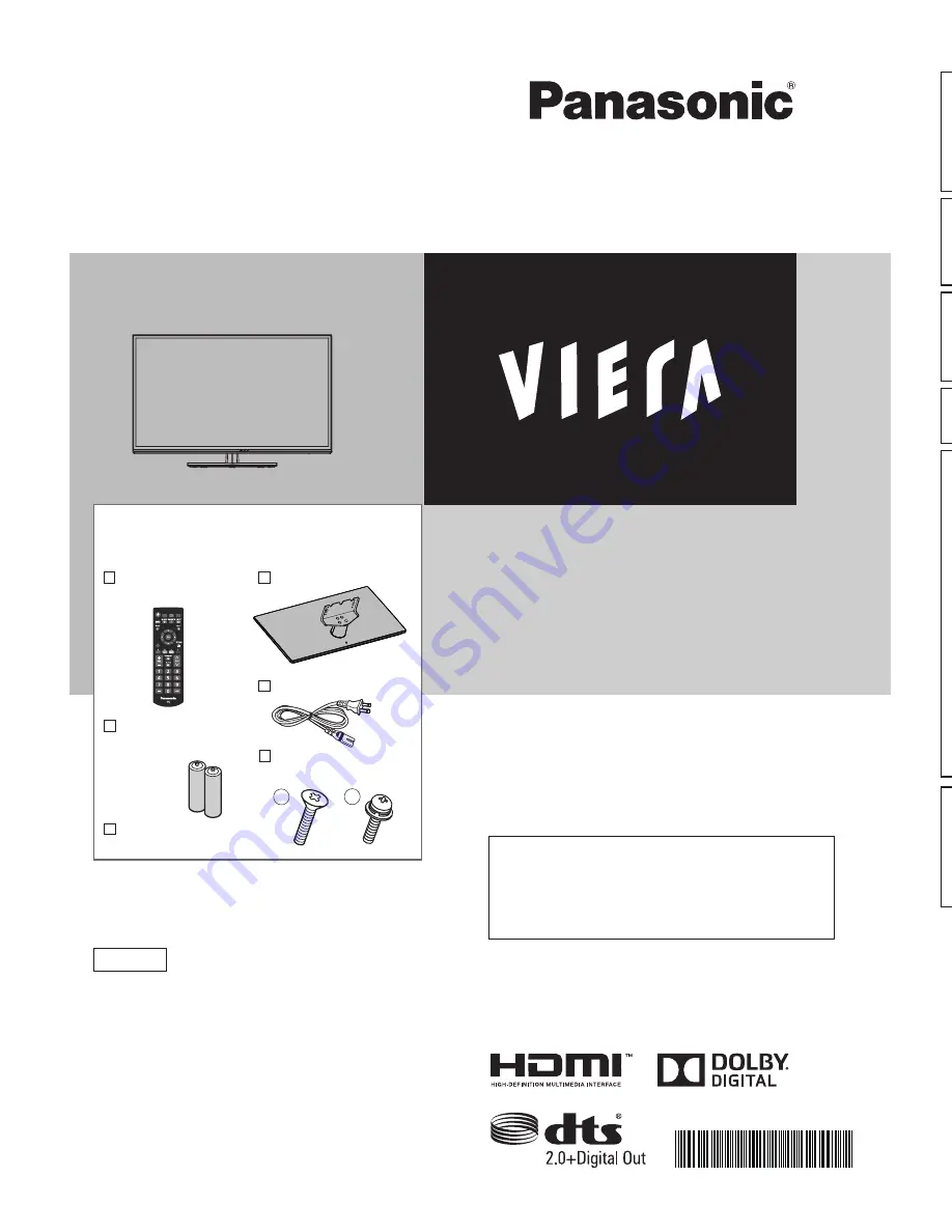 Panasonic VIERA TC-L39EM60 Instrucciones De Operación Download Page 1