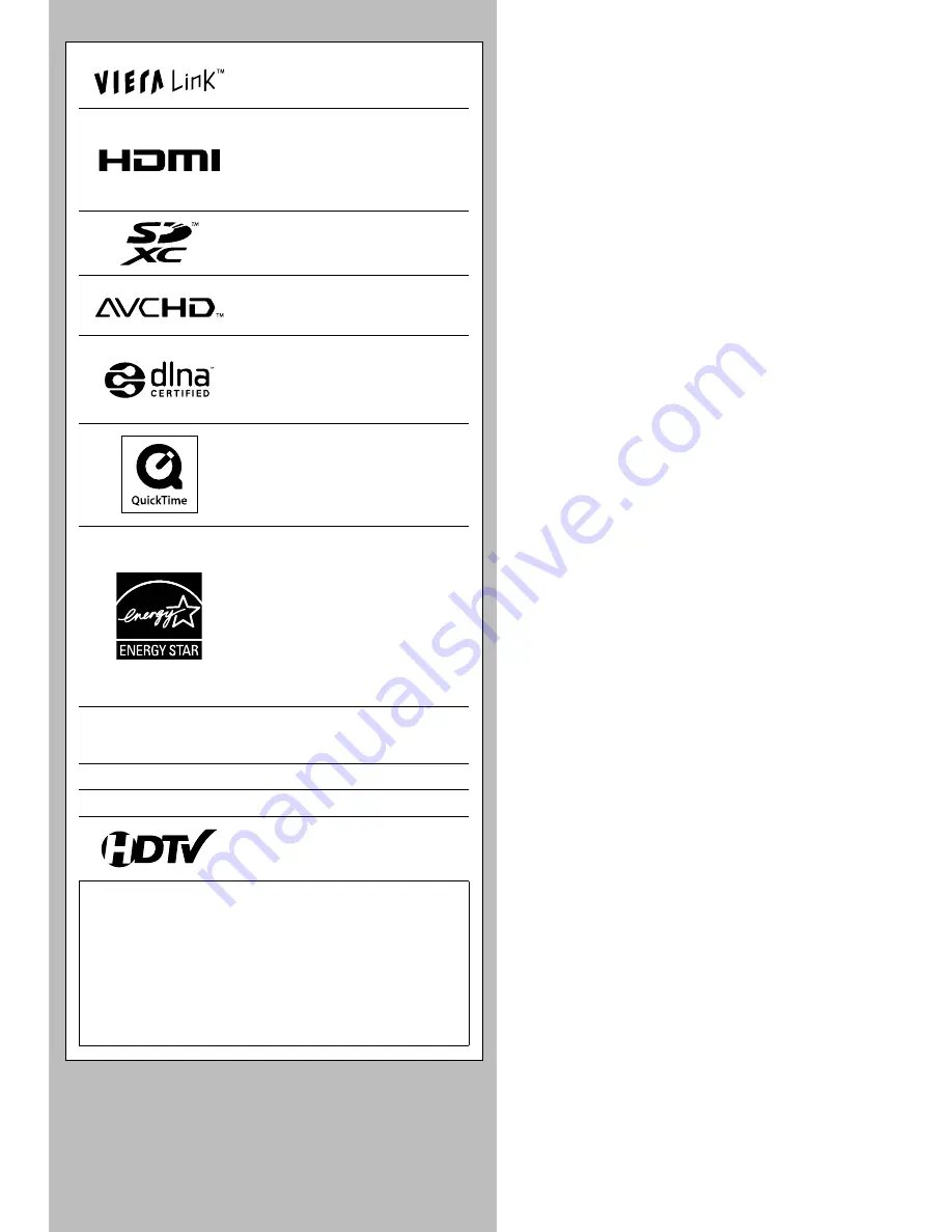 Panasonic Viera TC-L42E50 Manual De Usuario Download Page 3