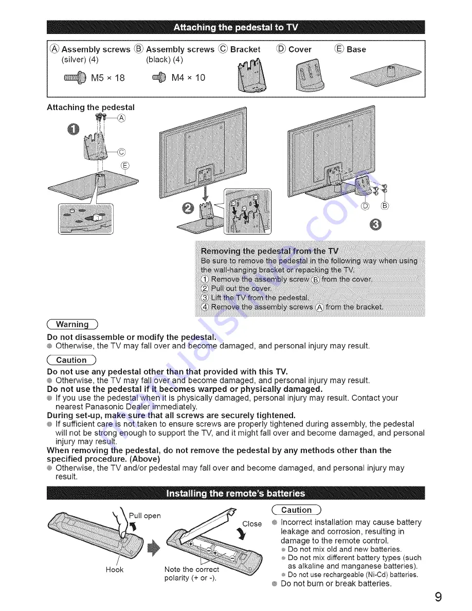 Panasonic Viera TC-L47ET60 Owner'S Manual Download Page 9