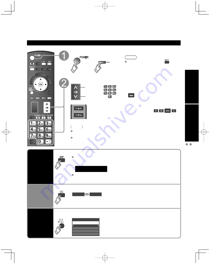 Panasonic Viera TC-P50V10 Quick Start Manual Download Page 19