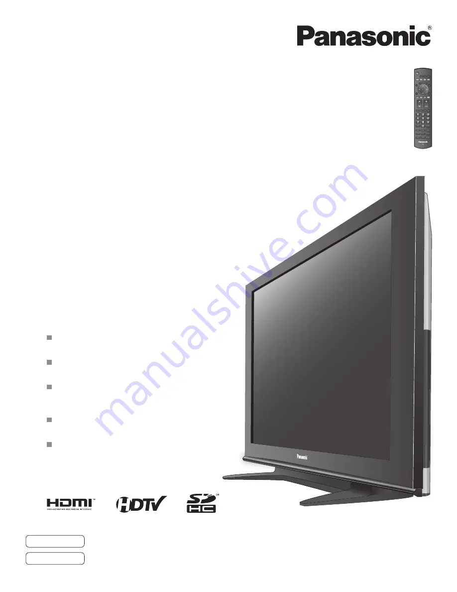 Panasonic Viera TH-42PE77 Скачать руководство пользователя страница 1