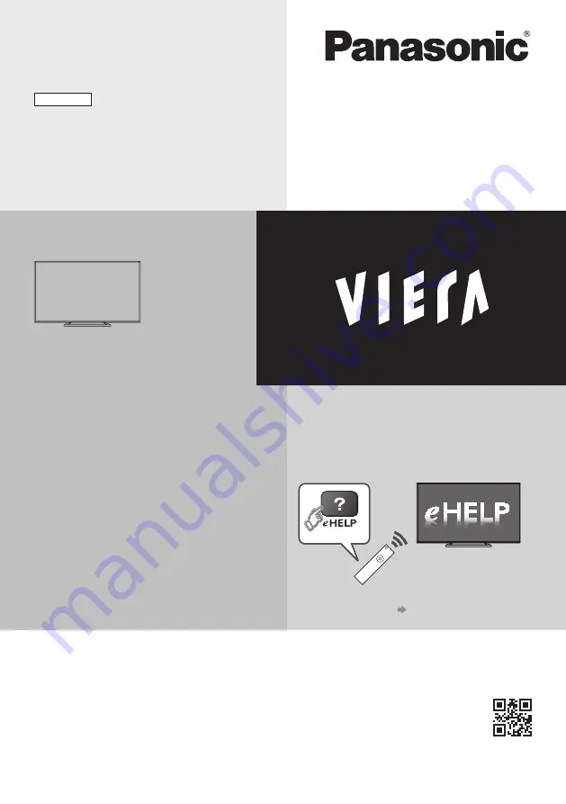 Panasonic VIERA TX-40AS640B Operating Instructions Manual Download Page 1