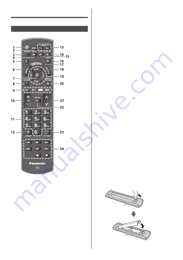 Panasonic VIERA TX-40AS640B Operating Instructions Manual Download Page 12