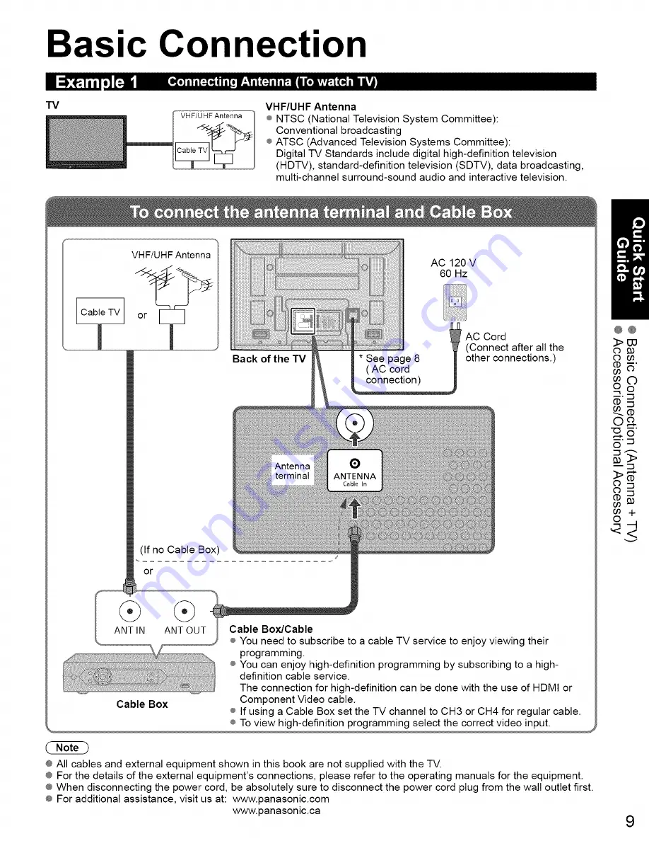 Panasonic VIERALink TH 42PX80U Operating Instructions Manual Download Page 9