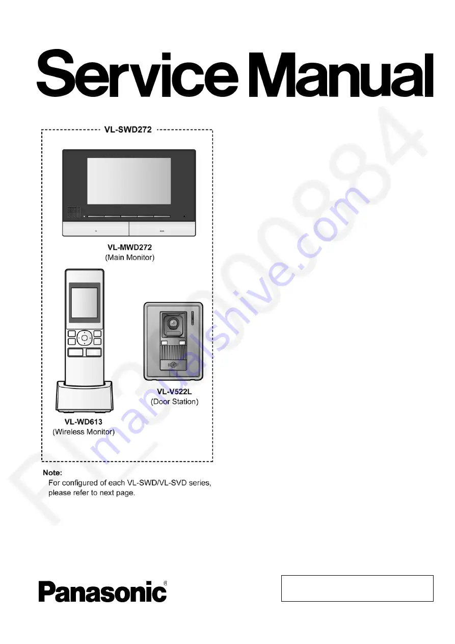 Panasonic VL-SWD272BX Service Manual Download Page 1