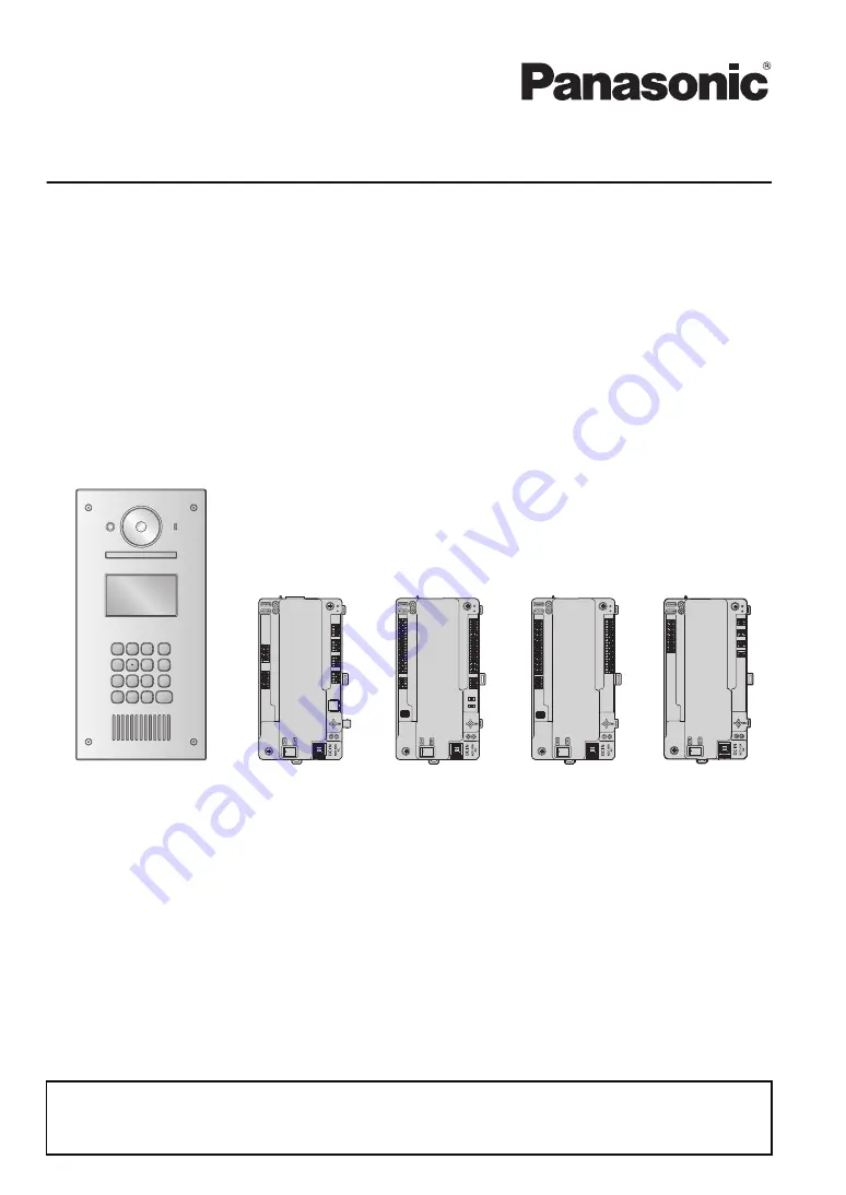 Panasonic VL-V901 Installation And Operating Instructions Manual Download Page 1