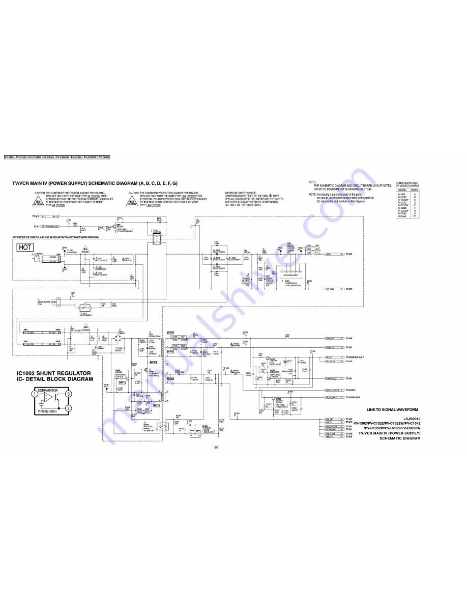 Panasonic VV-1302 Service Manual Download Page 96